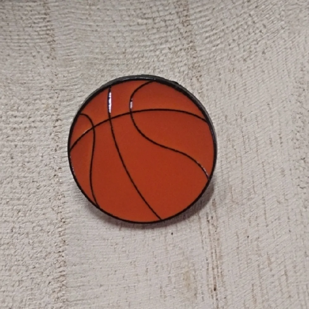 Orange Basketball Pin